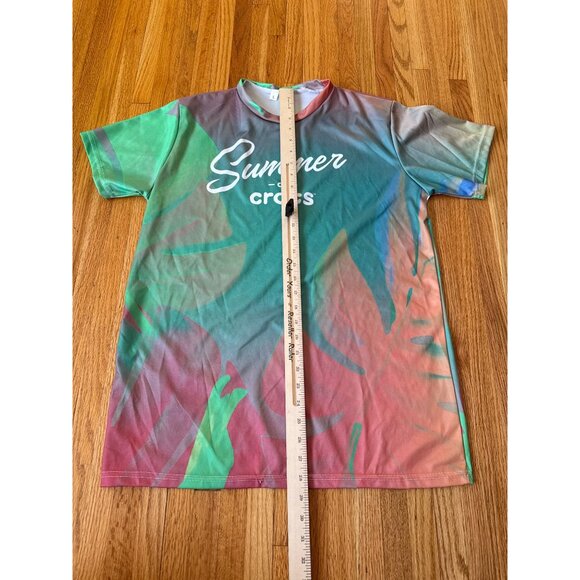 Summer Of Crocs Tie-Dye Short Sleeve T-Shirt Large Multicolor Polyester - Picture 4 of 12